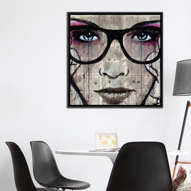 «Specs», reproduction d'art sur toile tendue, H 37 po x l 37 po x P 1,5 po, Toile avec cadre noir, Pas de tapis