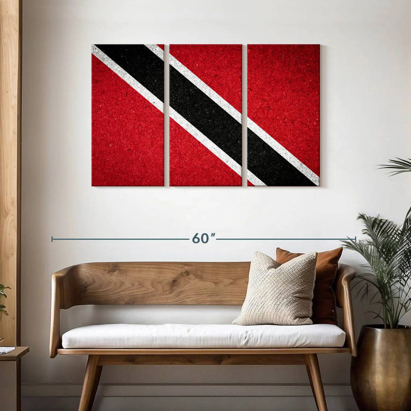 Borges, Trinité-et-Tobago, drapeau national, H 28 po x l 45 po