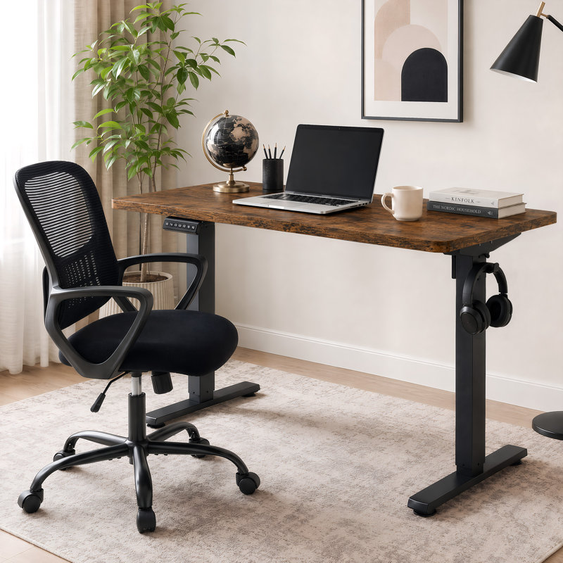 Standing & Height-adjustable Desks Office Set with Office Chair, 46.46'' H x 48'' W x 23.62'' D