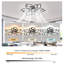  Ventilateur de plafond encastré à DEL à intensité variable réversible de 25 po avec télécommande et application Angstrom-827501049