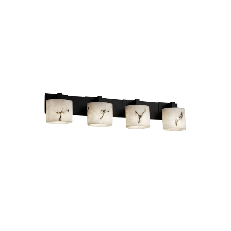 Éclairage pour meuble-lavabo 4 lumières Aleynah, Noir mat