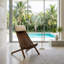 Chaise longue pliante d'extérieur Lashawn en bois d'acacia - Brun-2095246258-2095246262