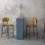 2x Mateiu 67 Velvet Upholstered Bar Stool-463289136