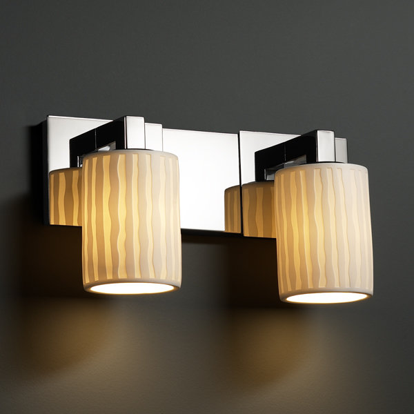 Katya 2 - Light Bath Bar, Bamboo, Polished Chrome
