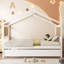 Lit double en bois avec lit gigogne simple, blanc (VIEUX SKU: LP000305AAK)-807053876