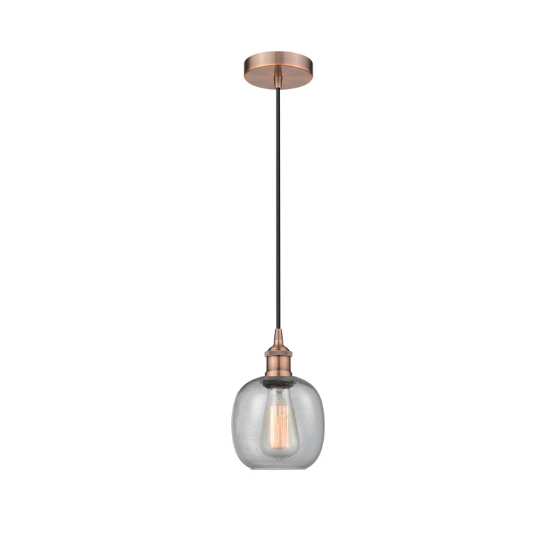 Luminaire suspendu simple à 1 lumière Amila, Rose