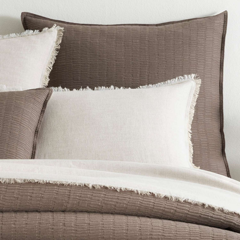Roark Matelasse Sham, Euro, Mushroom