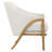 Eriks White Fabric Accent Chair