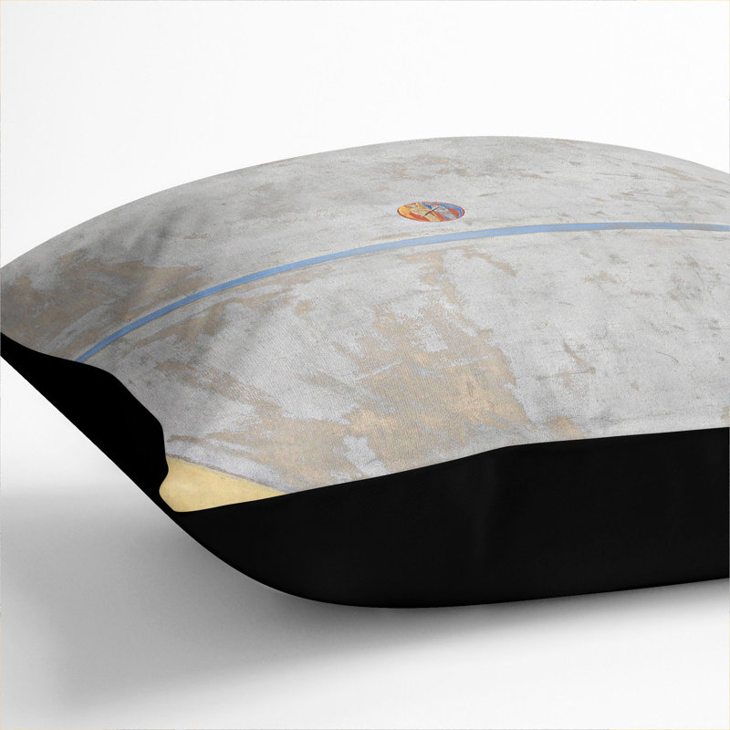 Artwork 2 Square Throw Cushion, 55cm H x 55cm W x 20cm D, Black