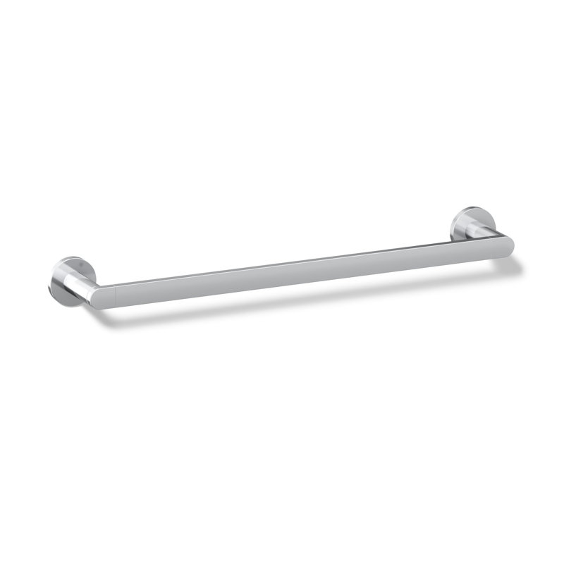 18" Wall Mounted Towel Bar, 18"W, Polished Chrome