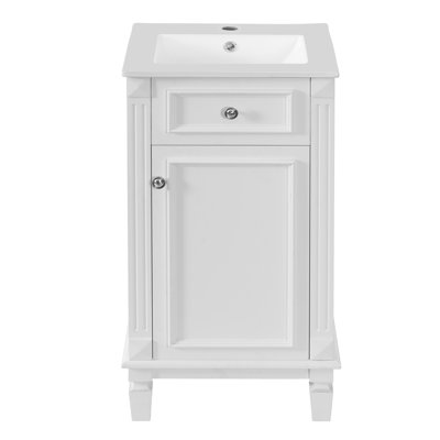 Dawson 18-Inch French Style Vanity With Ceramic Sink And Soft-Close Doors