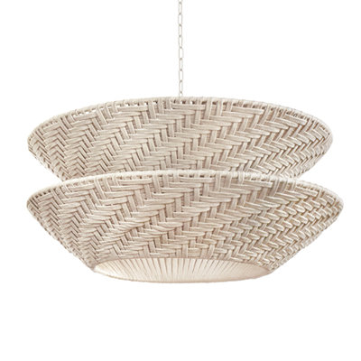 Takoda 3 - Light Natural Bowl Pendant