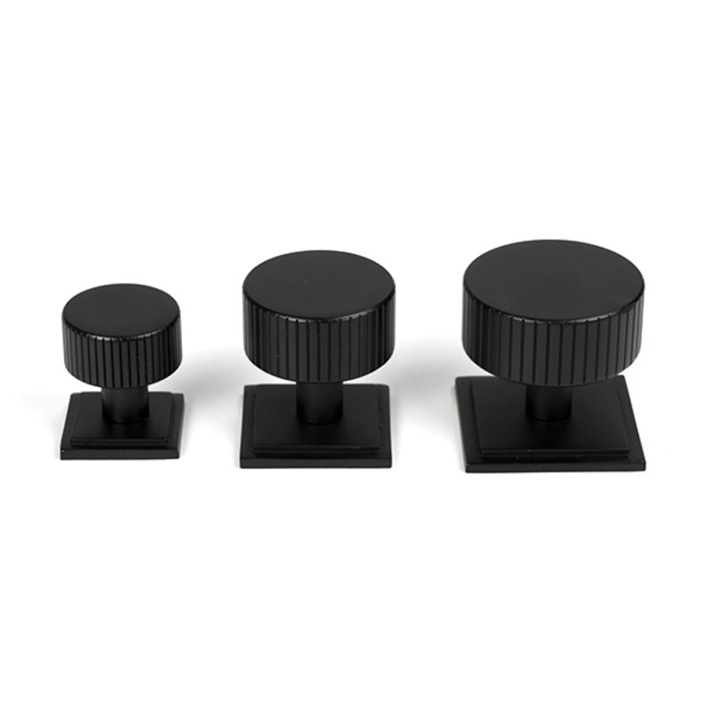 30mm Square Knob, Matt Black