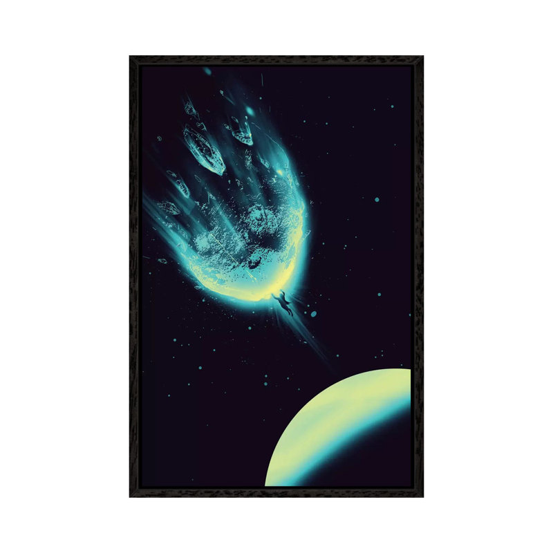 There Is No Planet to Save 1 Piece Wall Art on Canvas, 66.04cm H x 45.72cm W x 3.81cm D, Black Framed