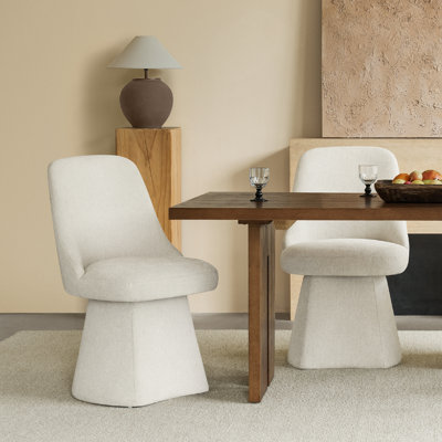 Swivel Fabric Upholstered Dining Chair