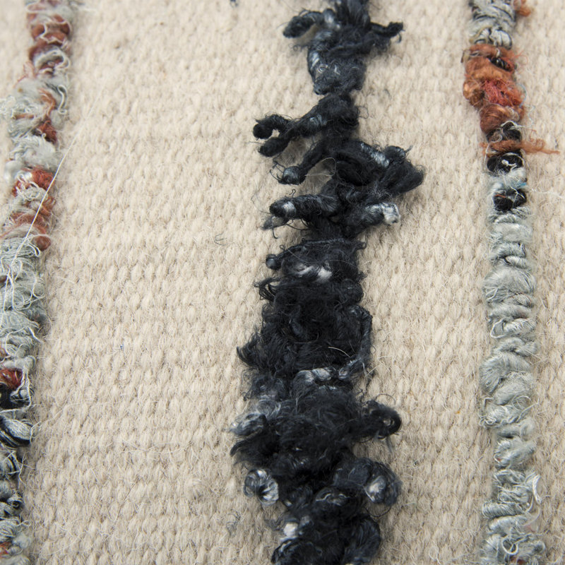 Fringed Throw Pillow, Black