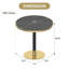 Table de salle à manger ronde moderne avec plateau en pierre brillante et structure en métal robuste-1632832678-1632832677
