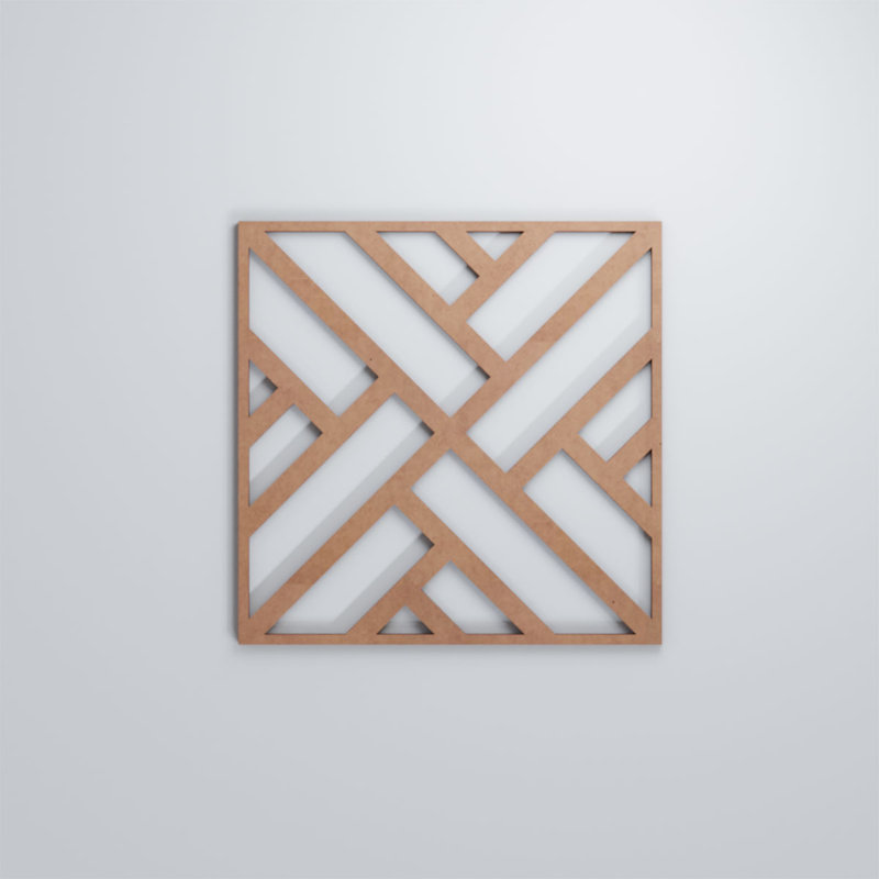 Panneaux muraux décoratifs en bois Killeen, Cerise, H 15 3/8 po x l 15 3/8 po x P 3/8 po