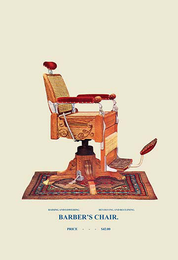Chaise de barber à mèches