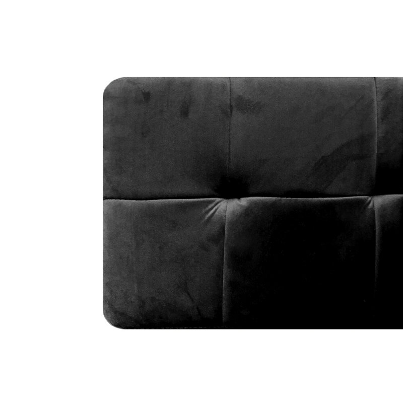 Banc de salle à manger en velours Clara, Noir