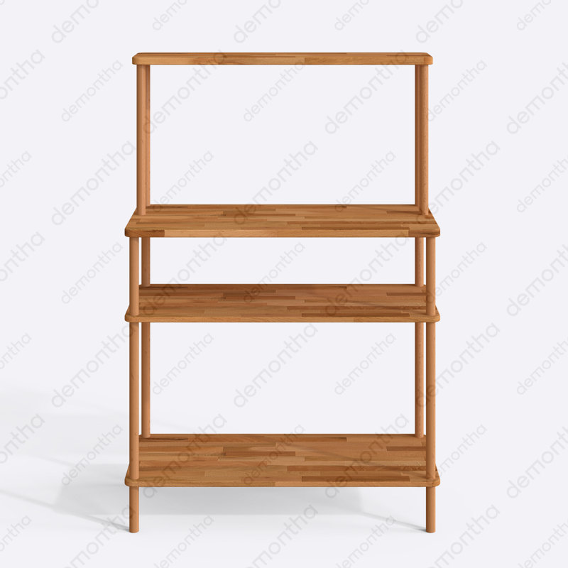 Astra 39.4" Coffee Console Table – Compact Beverage Bar With Open Shelves