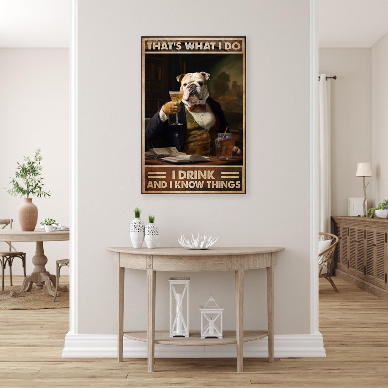 Damera Bulldog I Drink And I Know Things, H 14 po x l 11 po x P 1,25 po