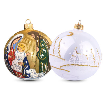 Merry Christmas! Glass Christmas Tree Ornament