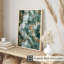 Abstrait vert émeraude et cristaux de marbre géode dorée III, reproduction d'art moderne sans cadre-858865418