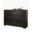 Commode double à 47 tiroirs de 47,2 po avec façades sans poignée, glissières de tiroir à extension partielle et ensemble anti-basculement-184165211
