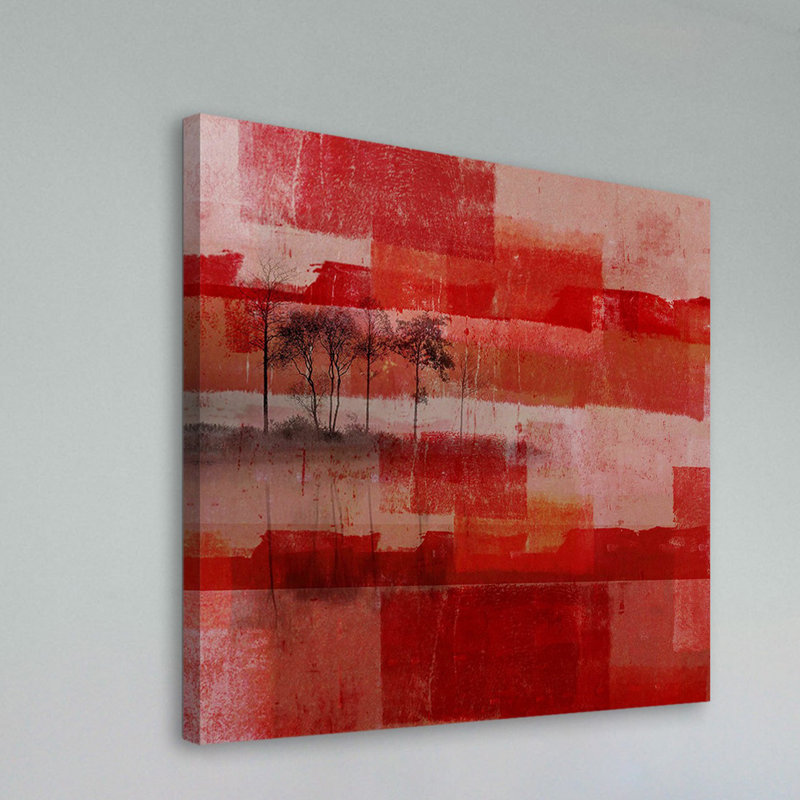"stores de rouge" par parvez taj,-impression sur toile tendue, H 40 po x l 40 po x P 1,5 po
