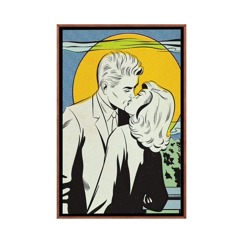 Moon by Joseph McDermott - Print on Canvas, 152.5 cm H x 101.5 cm W, Classic Brown Wood Framed