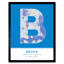 The Bronx New York United States City Map Blue 1 Piece Single Picture Frame Wall Art