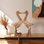 Duck Figurines Bamboo Wood Boho Style with Rope-Laced Boots Decorative Accent for Home Office Bedroom or Living Room Display Set of 2 - 18" Brown