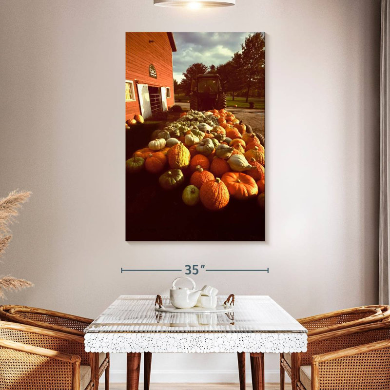 New York Gourds And Pumpkins, 51" H x 34" W