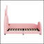 Lit princesse rembourré en forme de lapin, lit plateforme avec tête de lit et pied de lit pour un sommeil enchanteur-118357630