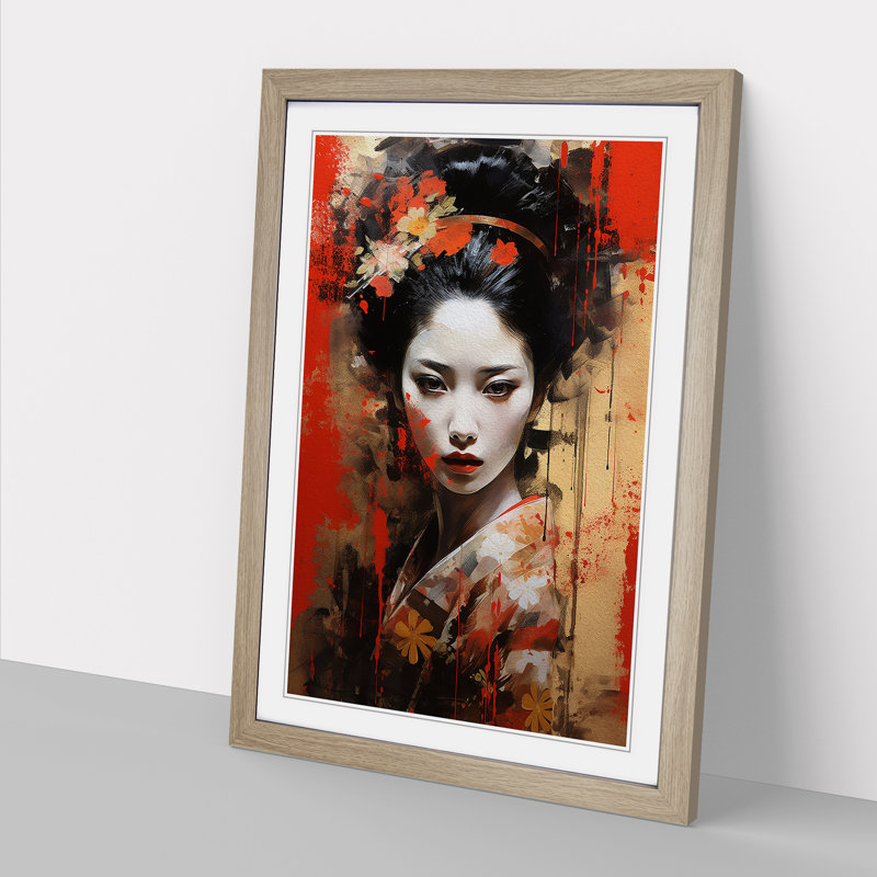 Single Picture Frame Print on Wood, 34cm H x 25cm W, Oak Framed