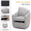 Fauteuil d'appoint pivotant rembourré en tissu large amovible-1432016210