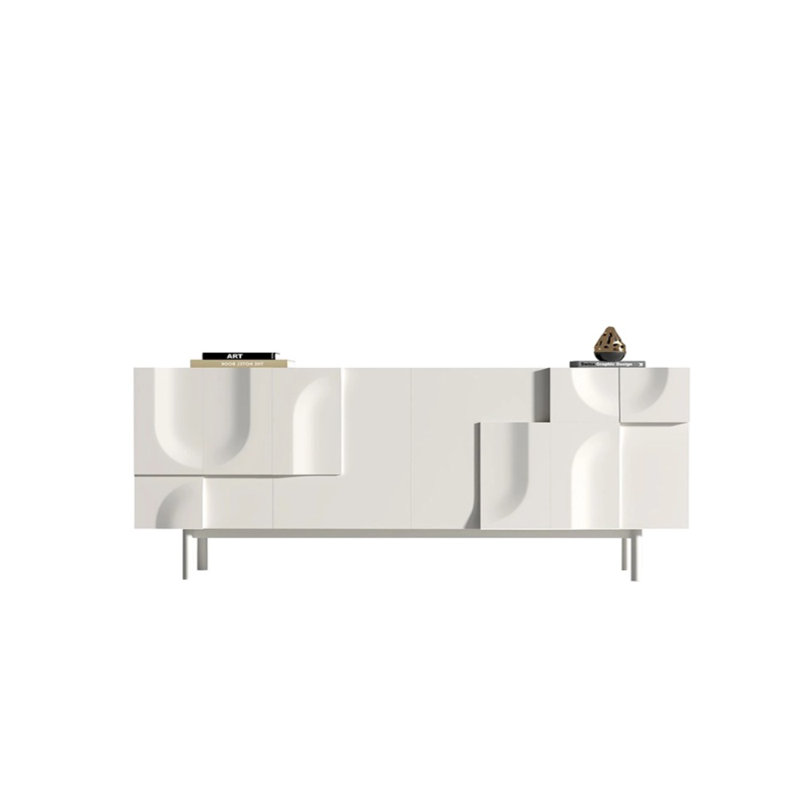 Armoire d'appoint simple de style crème simple, H 35,46 po x l 70,87 po x P 15,75 po