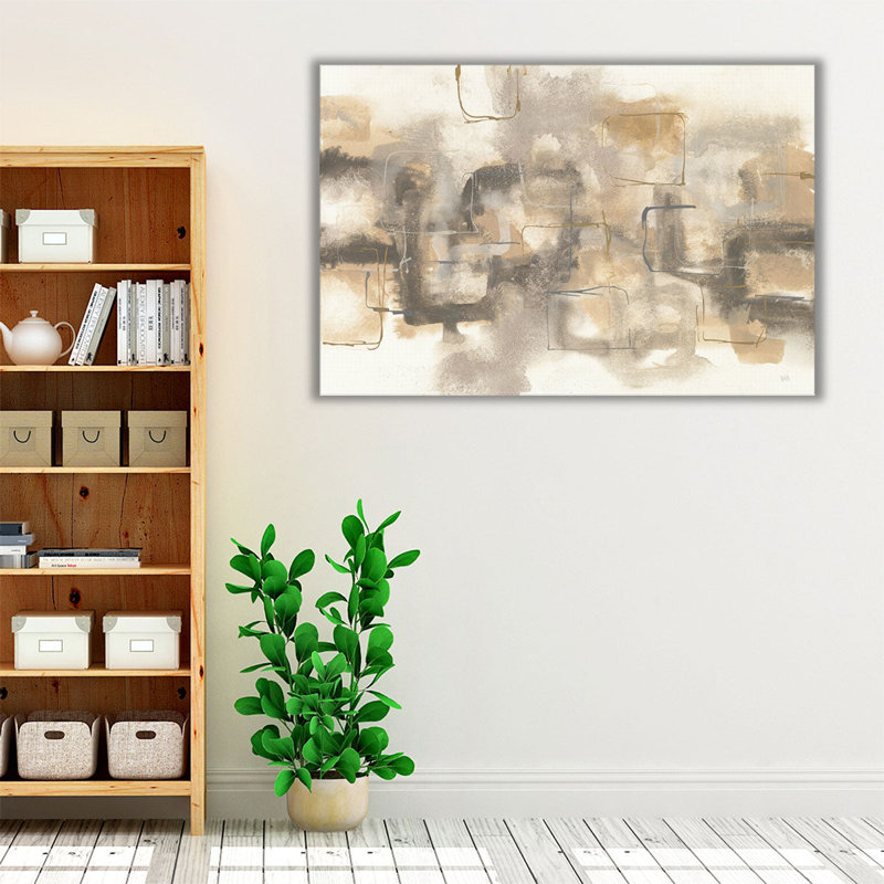 «Platinum Neutrals I», reproduction d'art sur toile, H 32 po x l 48 po