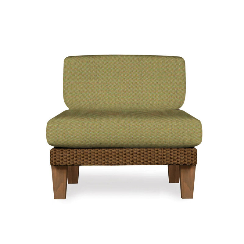 Catalina Outdoor Teak Lounge Chair, Decorline Navy, Bark