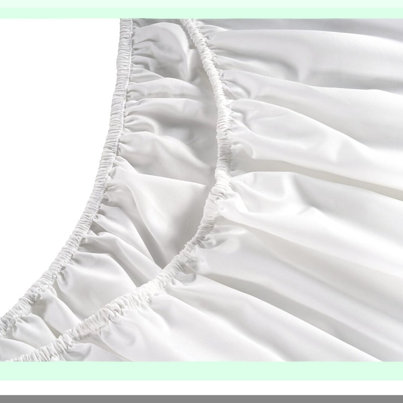 Breathable Cotton Sateen Twin XL Sheet Set - 450 Thread Count Extra Long Twin Sheets for Hospital Bed - 3 Pc White Sheet Set