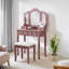 Ensemble coiffeuse et tabouret en bois-303004798