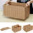 Wicker Storage Basket, Set Of 2 Hand-Woven Paper Rope Wicker Basket, Small Storage Baskets For Organizing Toilet Paper Basket, Foldable Large Cube Storage Organizer Bins For Shelves-2041632925