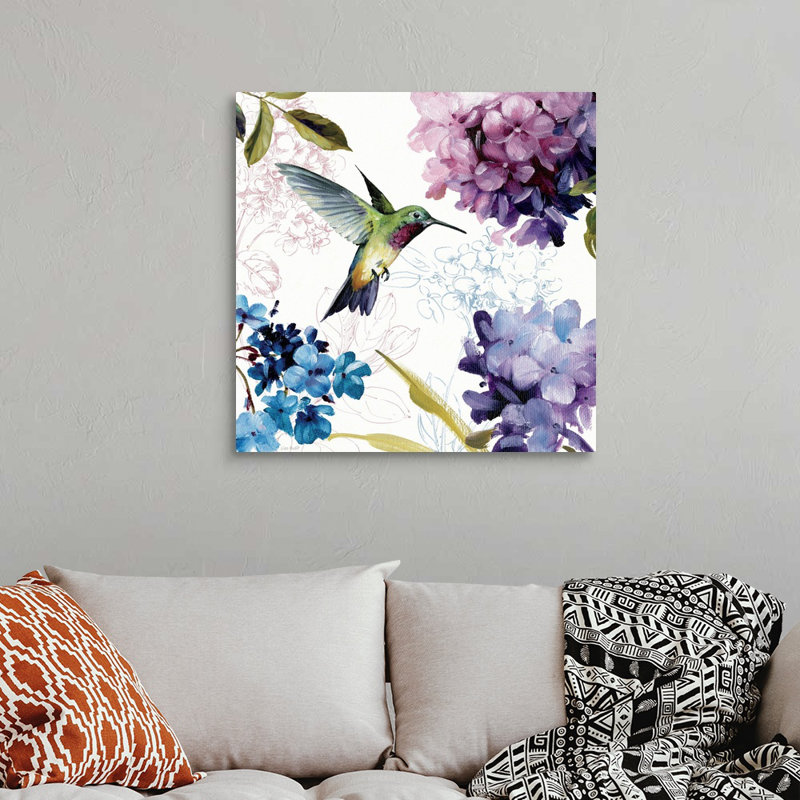 «Spring Nectar Square II», art mural sur toile, Toile tendue, H 30 po x l 30 po x P 1,25 po