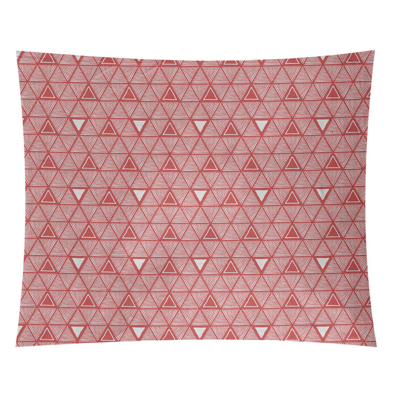 Tapisserie, H 51 po x l 60 po, Rouge/blanc
