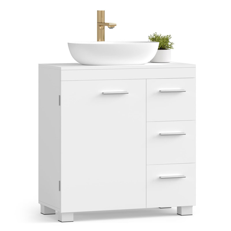 60cm Bathroom Vanity Base Only, White