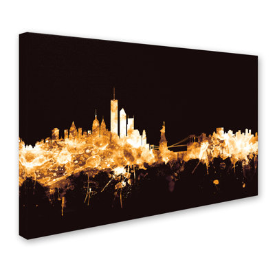 « new york horizon gold », impression sur toile tendue
