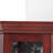 Corner Curio Cabinet With Lights, Adjustable Tempered Glass Shelves, Mirrored Back, Display Cabinet,Cherry (E26 Light Bulb Not Included)