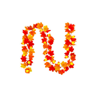  Guirlande de citrouilles illuminant les décorations d'automne réaliste