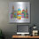  «Colorful City» par Elle Media Group SA, art mural en métal, 36 po x 36 po